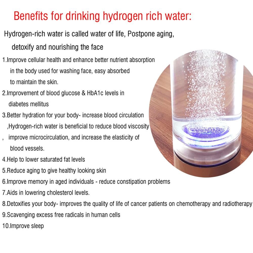 Portable Nano High concentration hydrogen generator water bottle 4