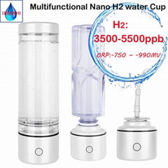 Nano SPE&PEM High hydrogen Rich concentration H2 water bottle