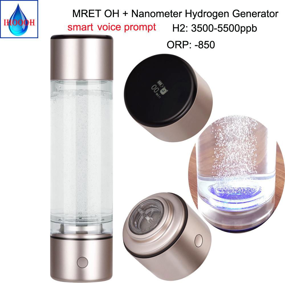 Nano high hydrogen smart miracle water cup MRET OH 7.8Hz Molecular Resonance