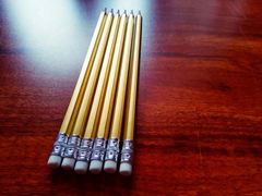 China stationary factory cheap wholesale gold color custom HB pencil