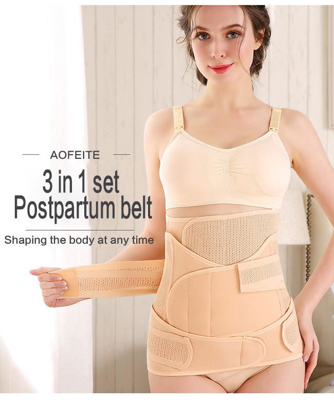 hree in one women high waist pelvic tummmy band slimming belly belt 3