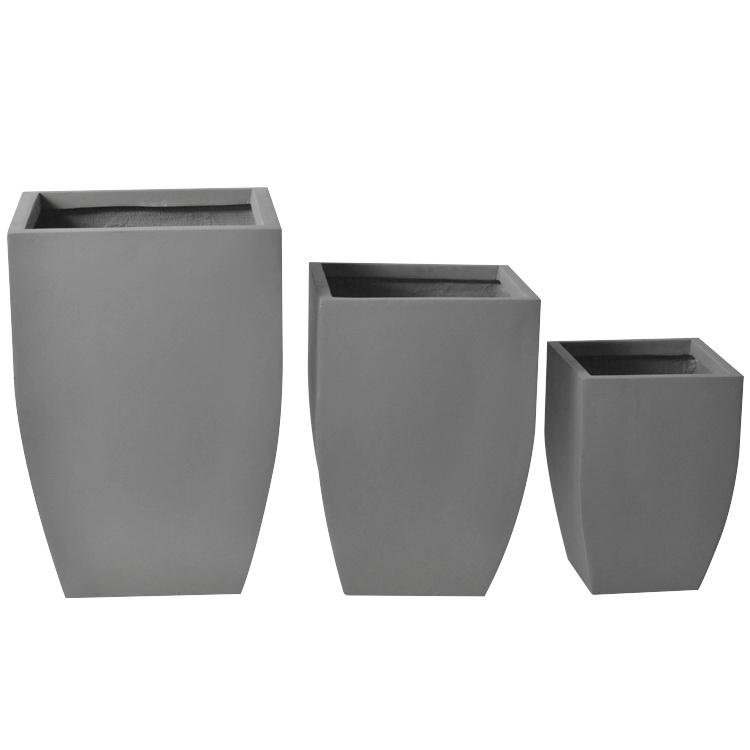 Factory sales light weight outdoor square ceramic flower pot for home and garden