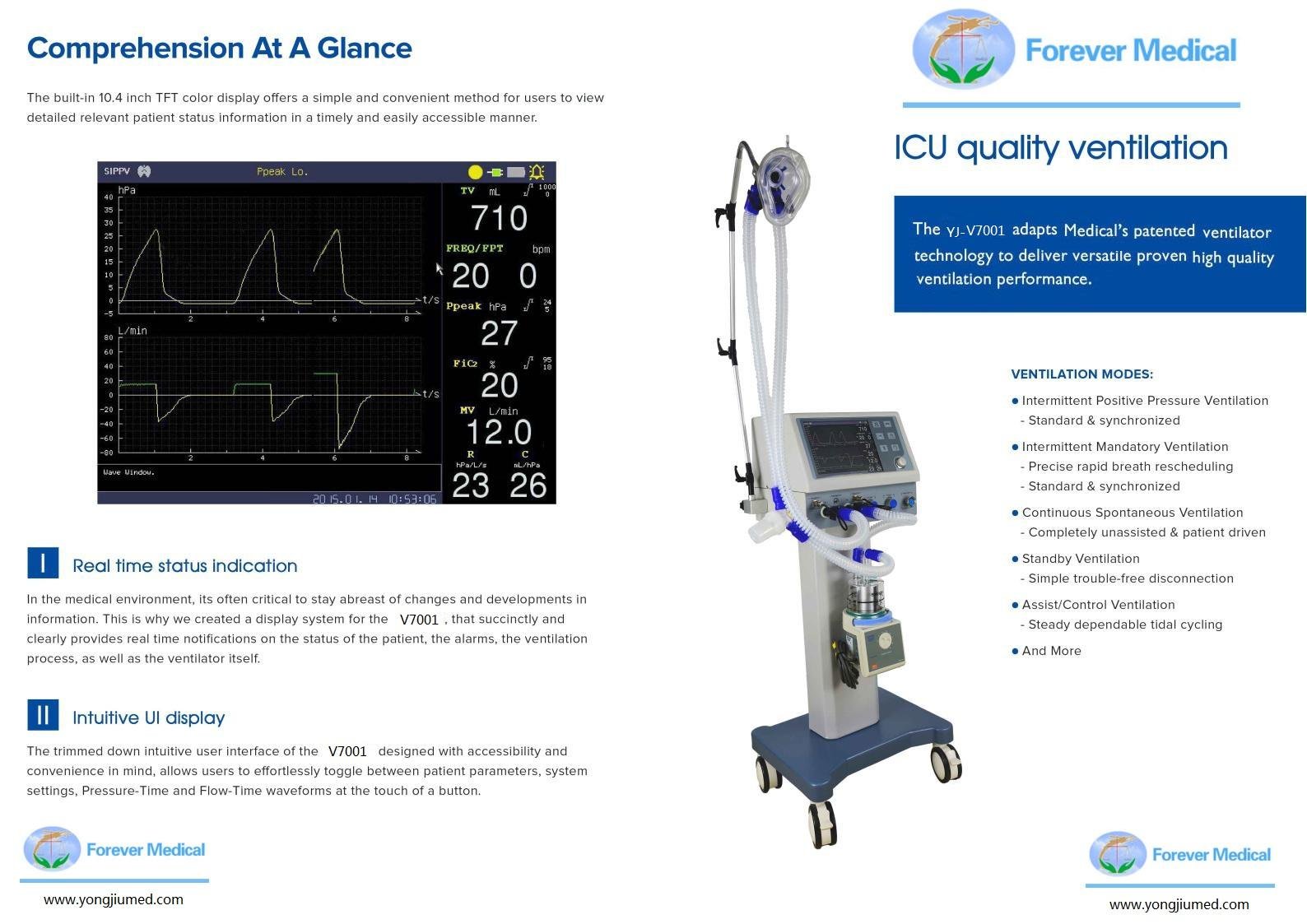  Hospital ICU Medical Equipment Ventilator Machine 4