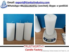 Decoration Flameless White Pillar Candle