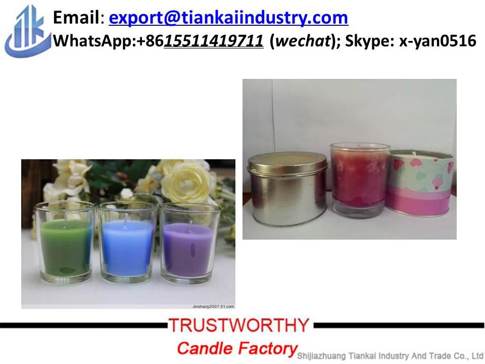 wholesale religious glass jar 7 day aroma candles TKGC tiankai