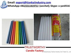 Decorative Religious Stick Taper White Candles