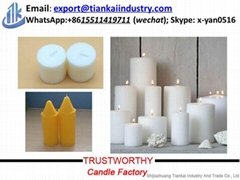 white pillar candle factory
