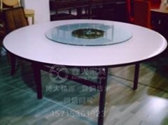 宴会圆桌婚宴桌会议桌PVC白色大圆桌
