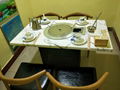 火锅桌椅高档理石火锅桌隐形电磁炉玻璃面无烟设备 2