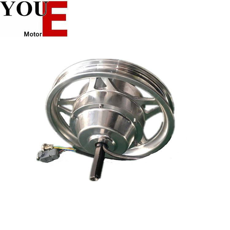 YOUE electromagnetic brake Brushless wheel dc hub motor for Wheelchair 5