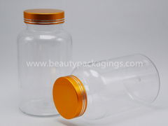 100g Plastic PET Medicine Capsule Bottle With Metallic Cap