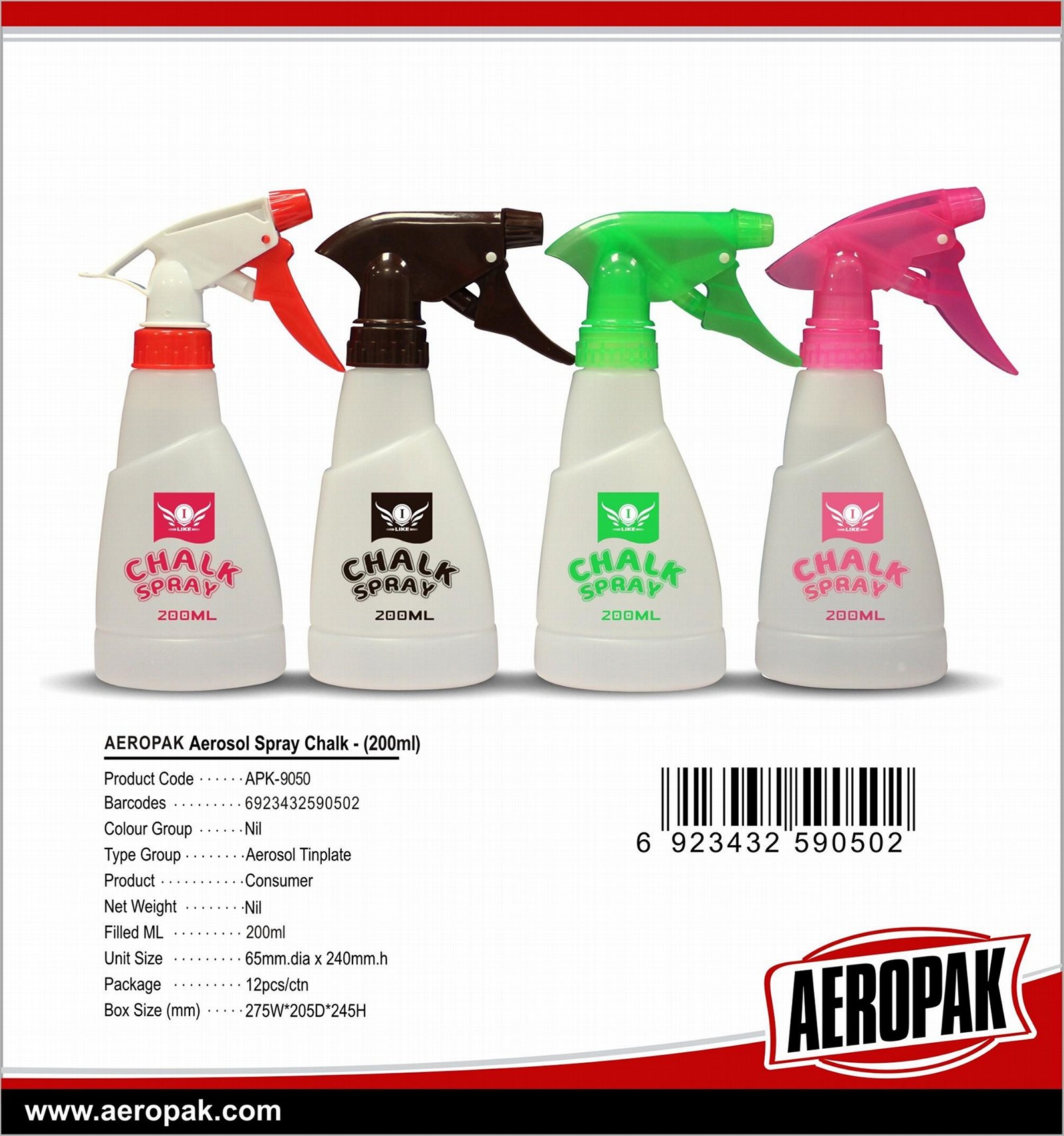 AEROPAK washable Chalk Spray paint 2