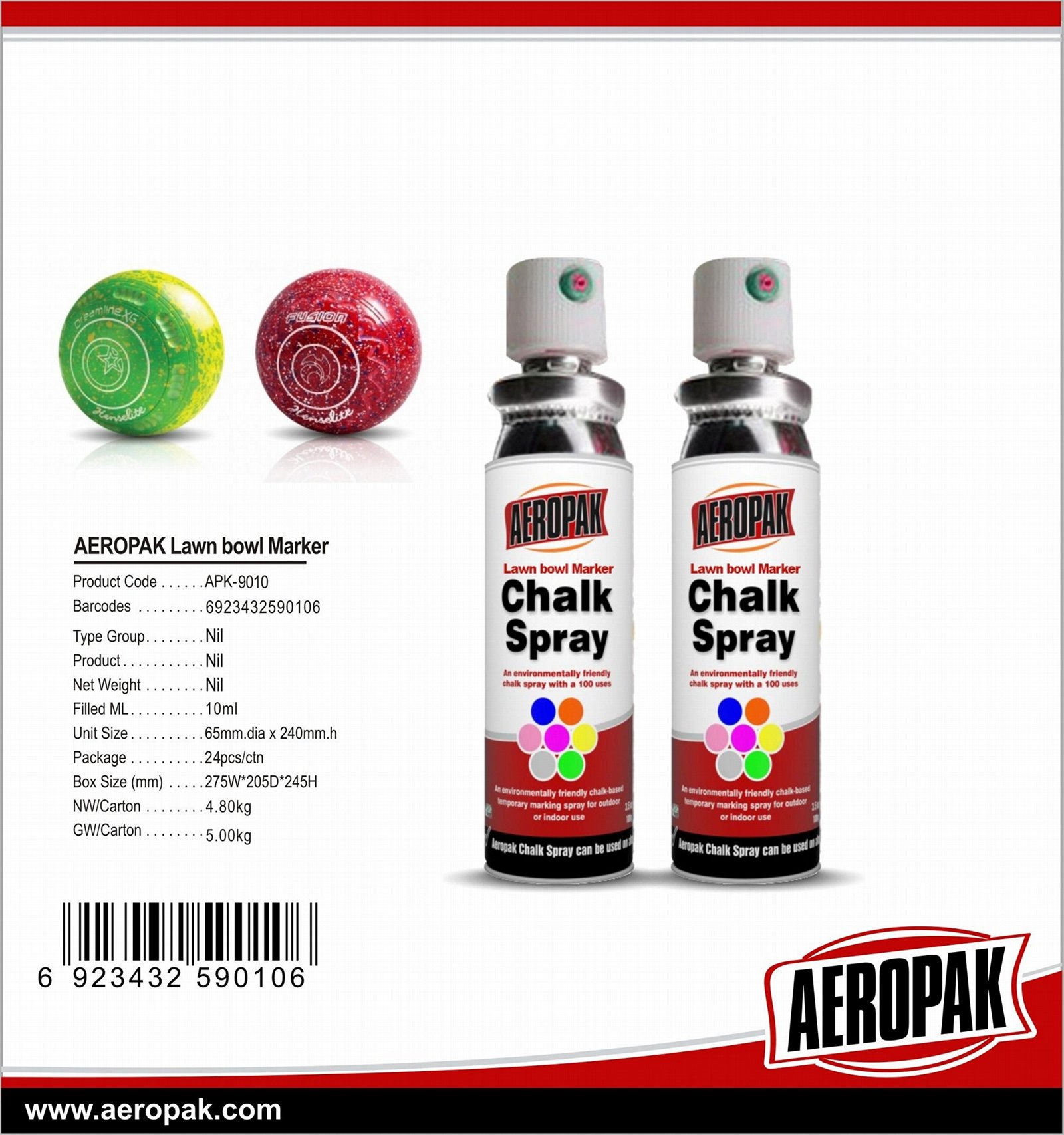 AEROPAK washable Chalk Spray paint 3