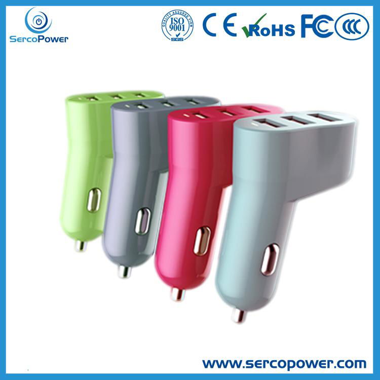 2018 New Portable Car Charger 3 Usb Car charger 4