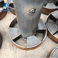 Custom fabricated round welded steel guard post 2