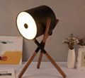 Unique Leather 3 Legs Desk Lamp Wooden Decoration Table Lamp Metal Tripod Lamp 1