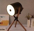 Unique Leather 3 Legs Desk Lamp Wooden Decoration Table Lamp Metal Tripod Lamp