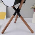 Unique Leather 3 Legs Desk Lamp Wooden Decoration Table Lamp Metal Tripod Lamp