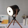 Unique Leather 3 Legs Desk Lamp Wooden Decoration Table Lamp Metal Tripod Lamp