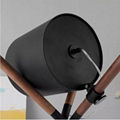 Unique Leather 3 Legs Desk Lamp Wooden Decoration Table Lamp Metal Tripod Lamp