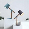 Nordic Portable Luminaire Colorful Iron Wooden Arm Adjustable Lamp 3