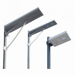 Integrated solar street light