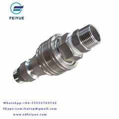 Hydraulic quick joint connect gas coupling