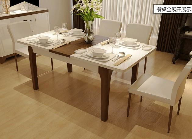 Modern folding dining table and chairs in combination with a table and six chair 4