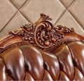 European leather sofa solid carved living room luxury villa luxury package Europ 4