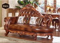 European leather sofa solid carved living room luxury villa luxury package Europ 5