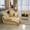 Leather Sofa Modern Simple Style Leather Living Room Sofa Set 4