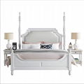 American solid wood double bed and nightstand 5