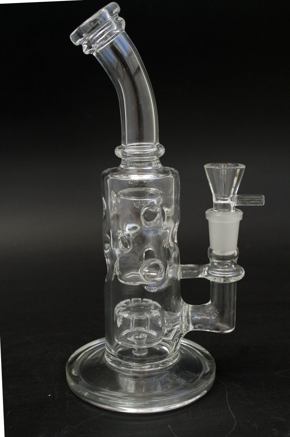 glass waterpipe bong straight fab dabrig beaker functional glass smoking hookah 2