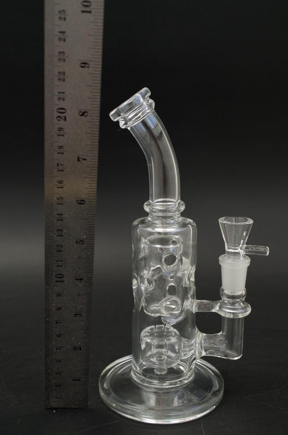 glass waterpipe bong straight fab dabrig beaker functional glass smoking hookah 3