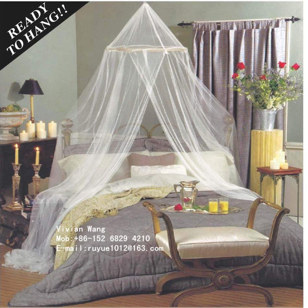 cheap price decorative  triangle round mosquito net for double bed 2