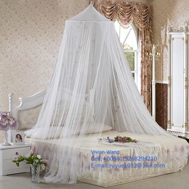 cheap price decorative triangle round mosquito net for double bed - CNVV06  - GAORUI or customer's (China Manufacturer) - Bedding - Household