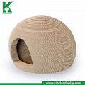 Wholesale 2018 Latest Model pet Cage Corrugated Paper Cat Scratcher House Furnit 2