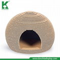 Wholesale 2018 Latest Model pet Cage Corrugated Paper Cat Scratcher House Furnit 3