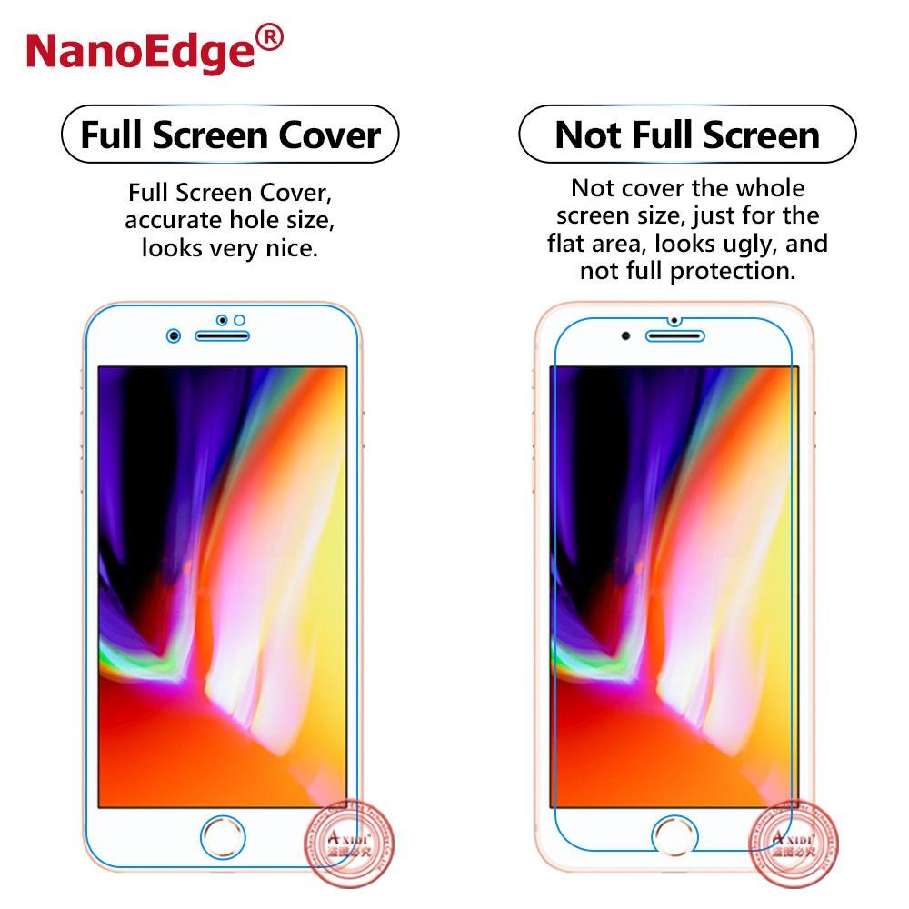 Nano Edge 5D Coverage Front To Sides Full Screen Protector For iPhone 8 Plus 3