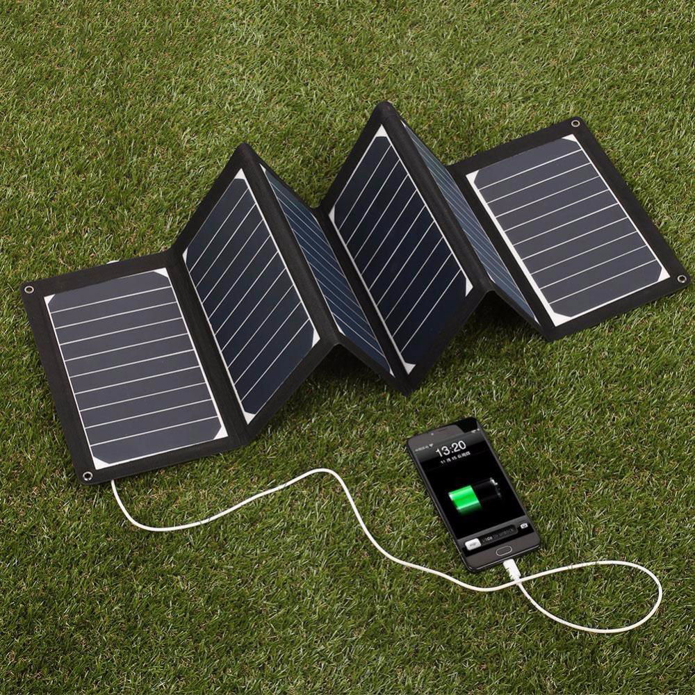 36W 5V Folded Flexible Solar Pack Charger with USB charging port 3