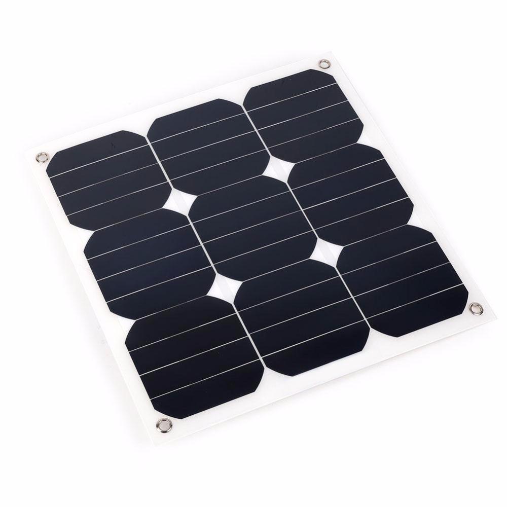 Photovoltaic 30W 18V Flexible Solar Panel Sunpower Mono Cell Outdoor Solar Charg 4