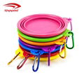 Colorful Eye-catching Portable Foldable BPA Free Printing Logo Silicone Pet Bowl 1