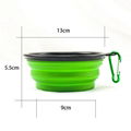 Colorful Eye-catching Portable Foldable BPA Free Printing Logo Silicone Pet Bowl 5