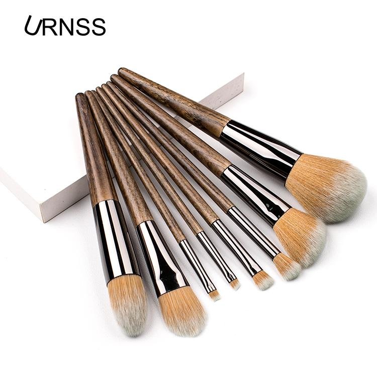 New 8pcs pro face makeup brush set soft synthetic wood cosmetic makeup brush kit
