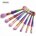 Best 7Pcs Mermaid shape Cosmetic Tools private label makeup brushes kit