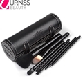 private label makeup Brushes with PU Leather Cylinder 7pcs makeup brush set