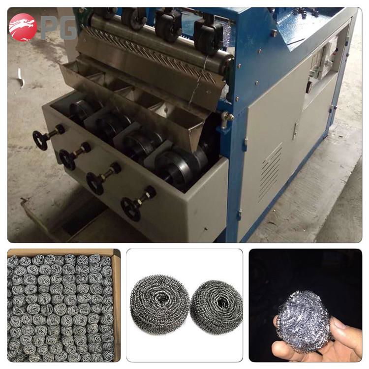 Kitchen cleaning stainless steel scourer making machine 2