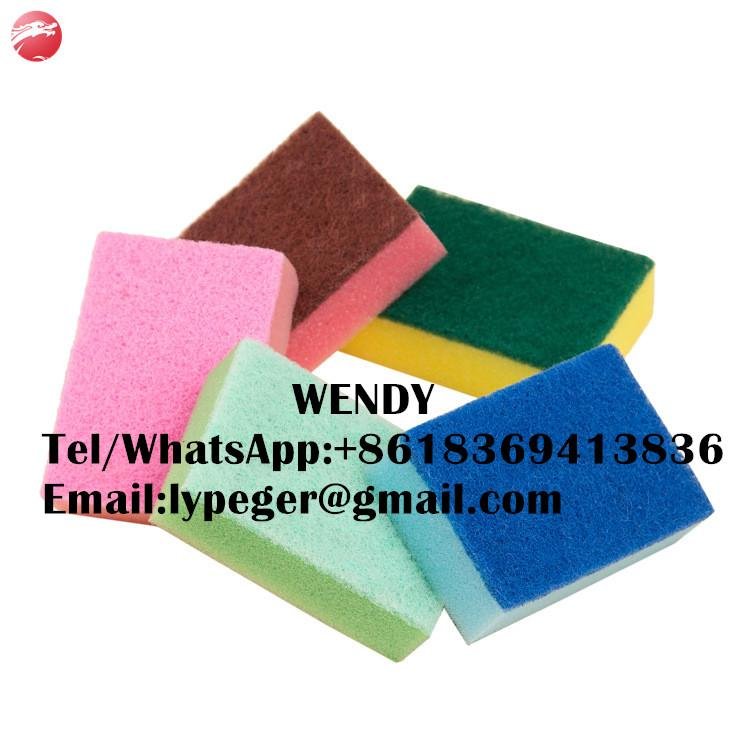 Abrasive nylon scouring pad kitchen polyester scouring pads 3
