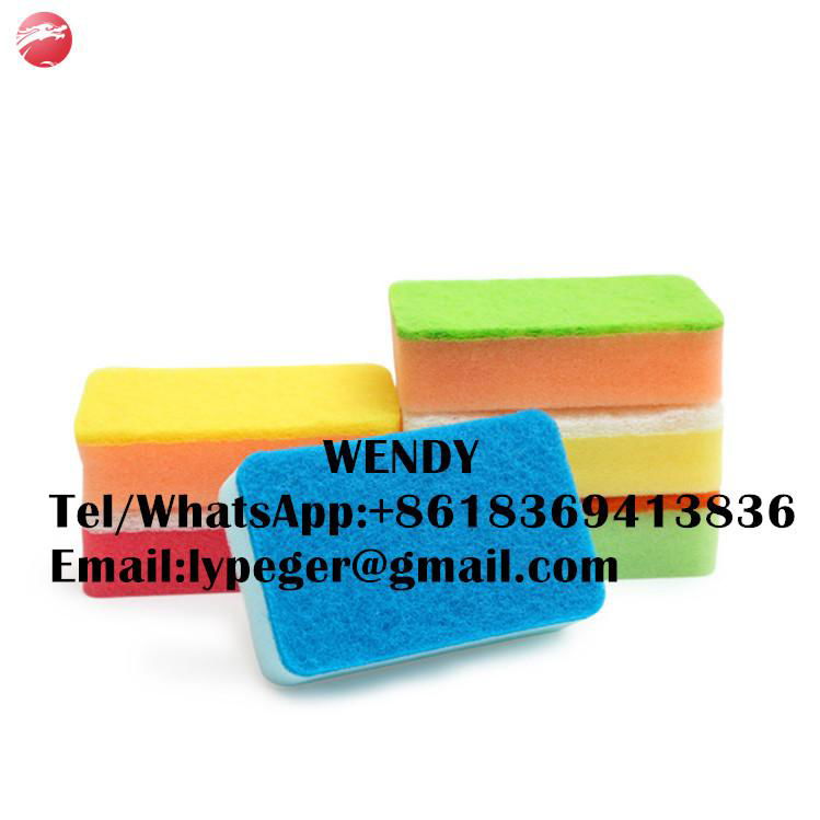 Abrasive nylon scouring pad kitchen polyester scouring pads 4