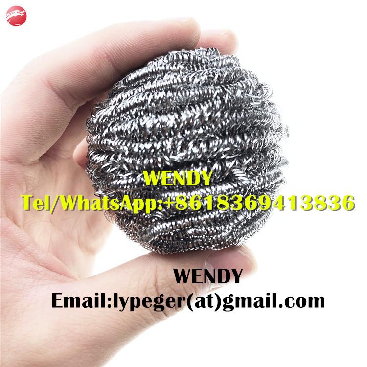 5 wires 5 balls 0.7mm stainless steel flat scourer scrubber making machine 3